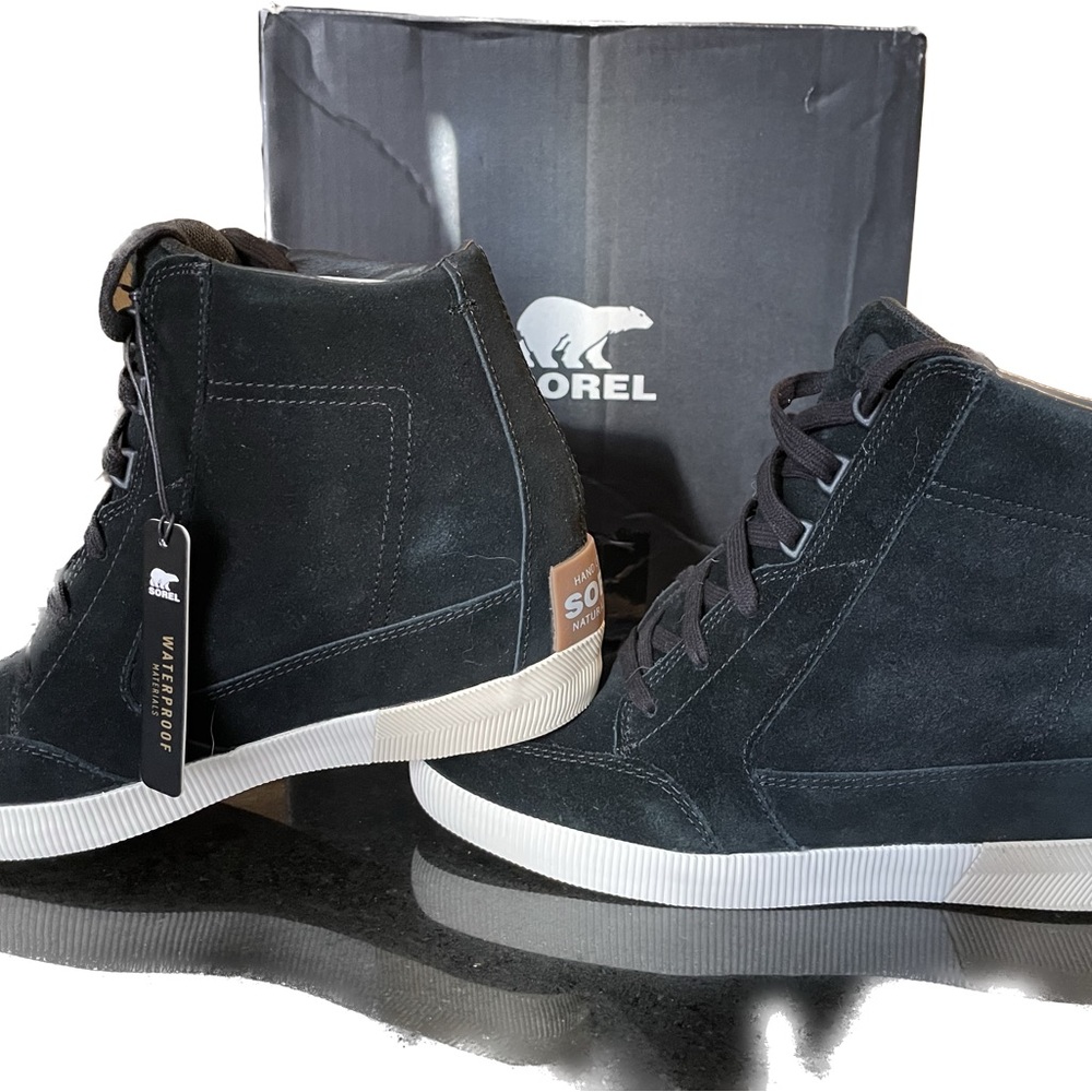 Brand NEW Sorel Out N About Wedge Waterproof shoe sneaker size 10 women Black